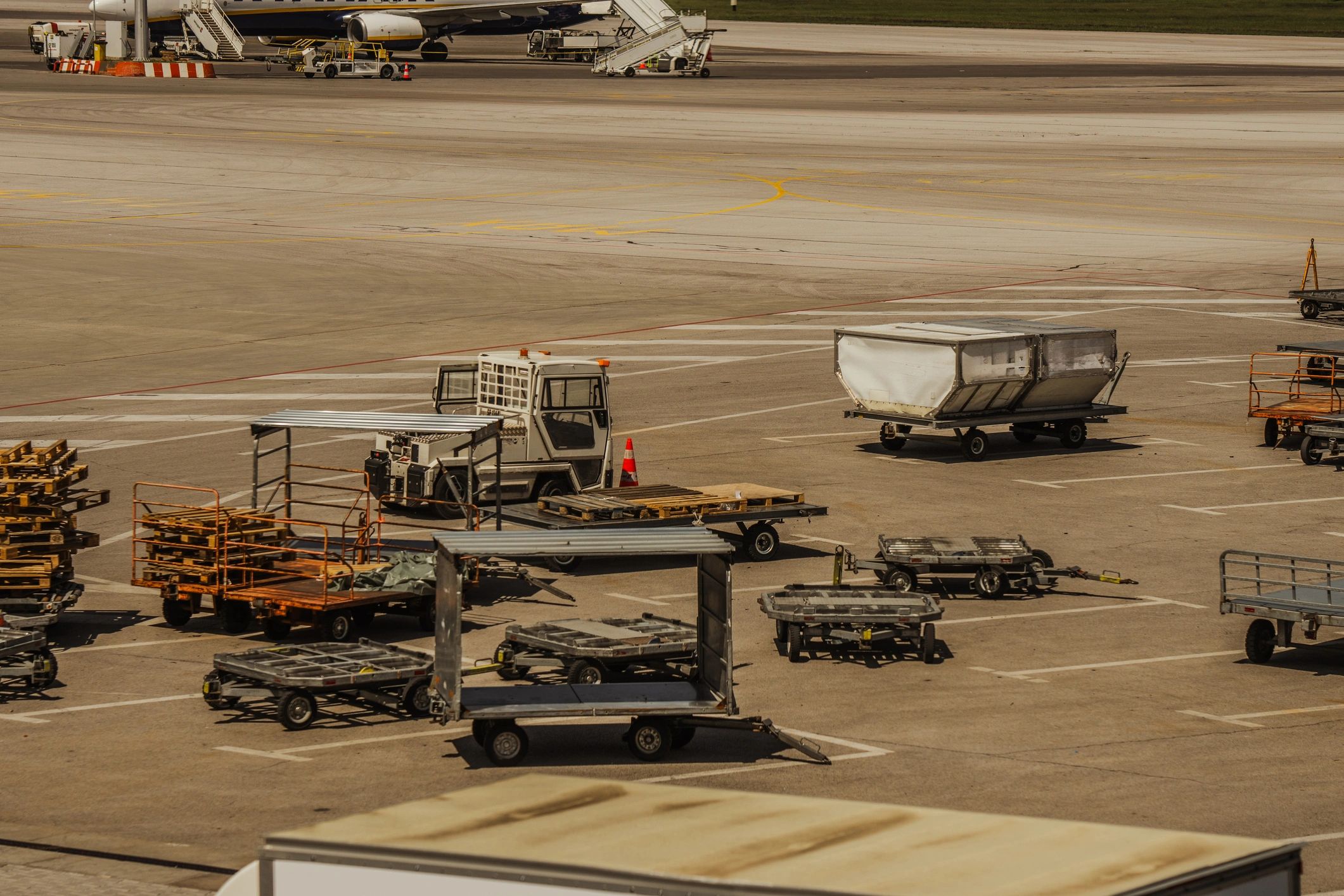Airport apron view representing support for airport-related infrastructure projects