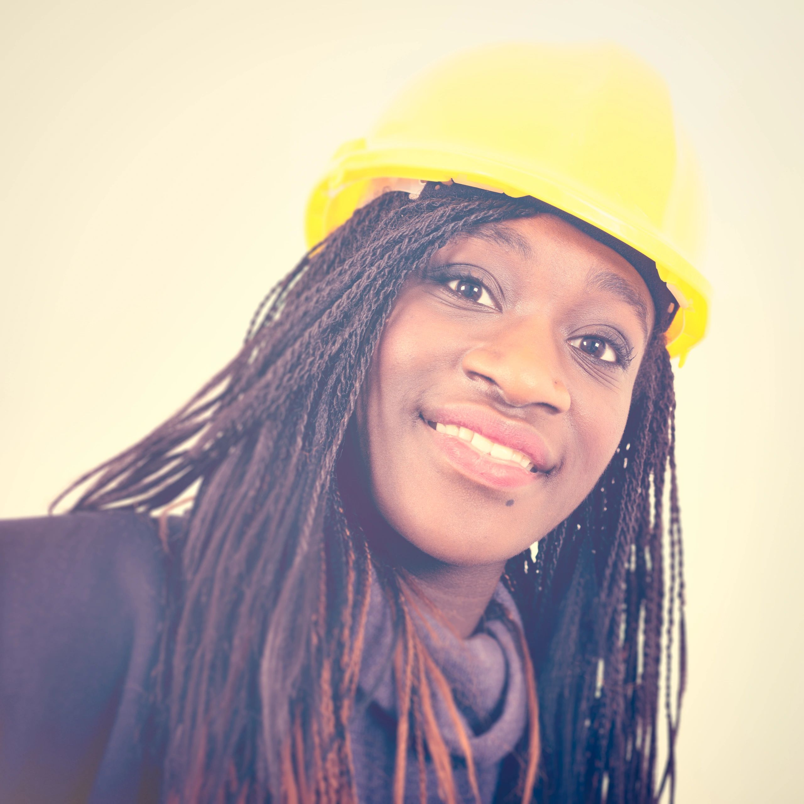 Portrait of a project professional wearing safety helmet